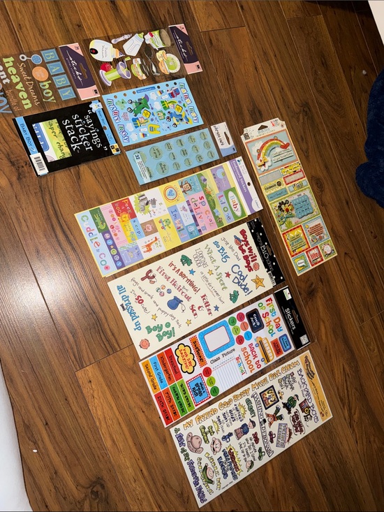 Y2K stickers Other - Y2K vintage scrapbooking Mixed Decorative Sticker Sheet Lot - baby boys